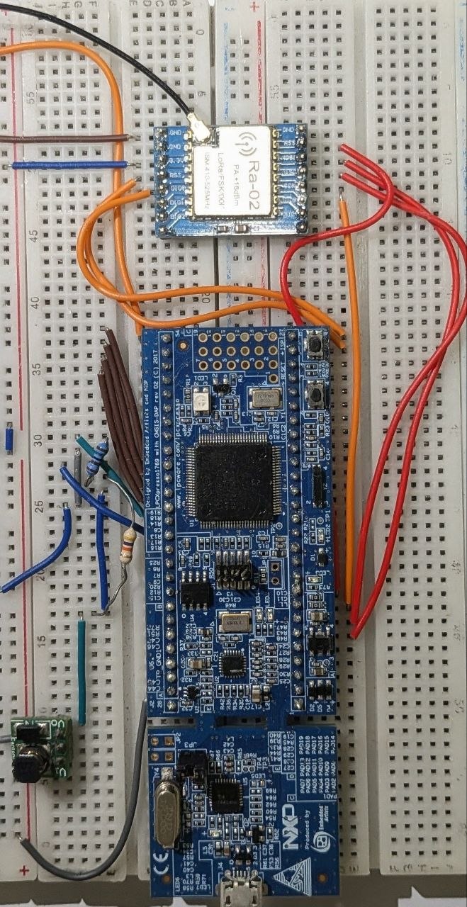Controlador LPC1769 com módulo LoRa RA-02/SX1278